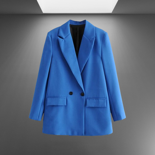 Classic Double-Breasted Women's Blazer for Professional Attire