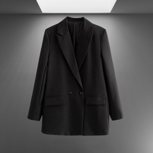 Classic Double-Breasted Women's Blazer for Professional Attire