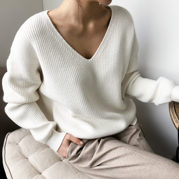 Comfortable V-Neck Knit Pullover