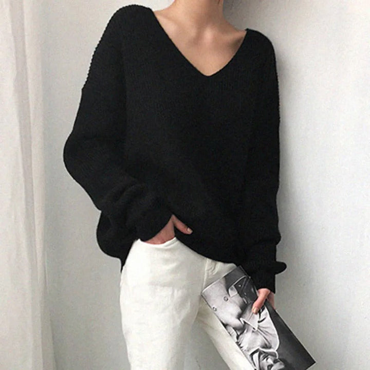 Comfortable V-Neck Knit Pullover
