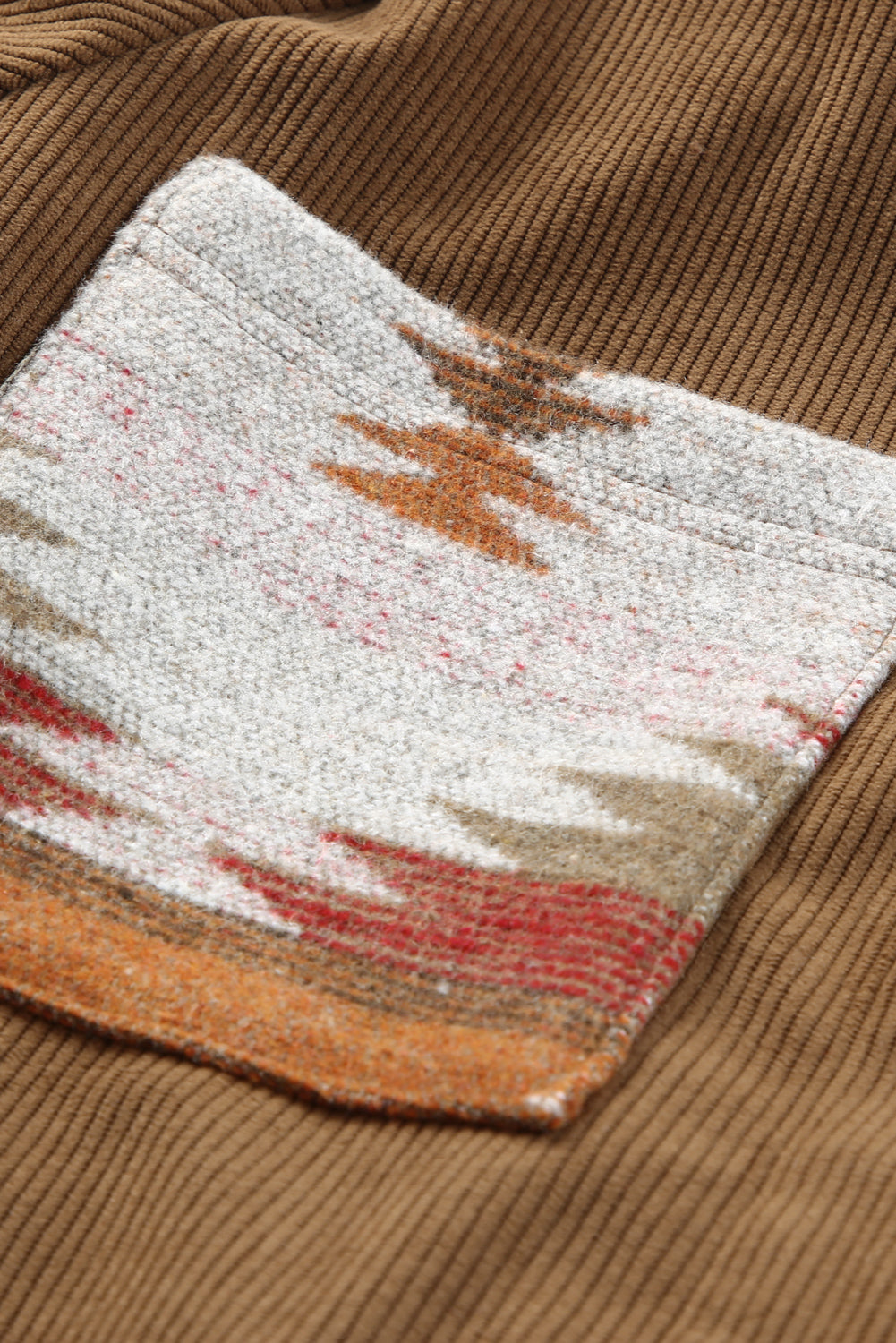 Aztec Print Corduroy Jacket