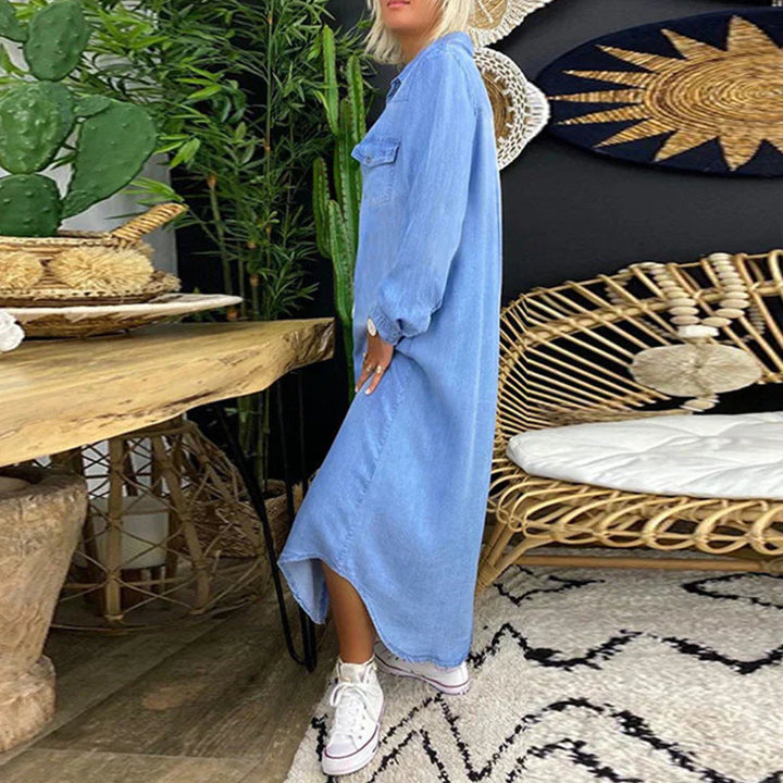 Women’s Solid Color Denim Dress