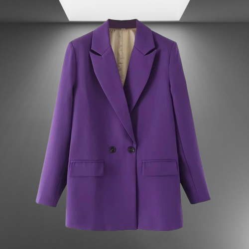 Classic Double-Breasted Women's Blazer for Professional Attire