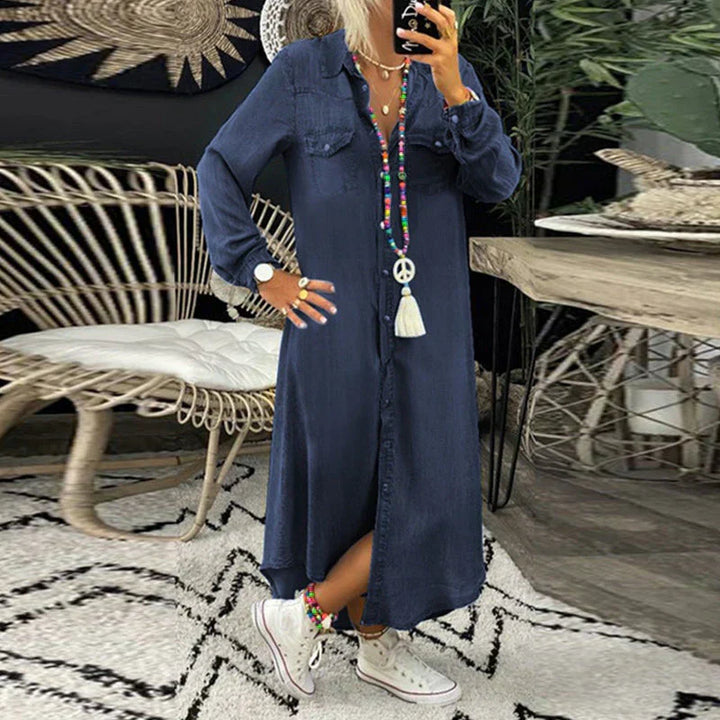 Women’s Solid Color Denim Dress