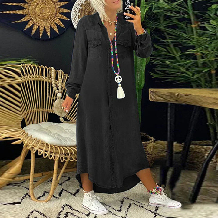 Women’s Solid Color Denim Dress