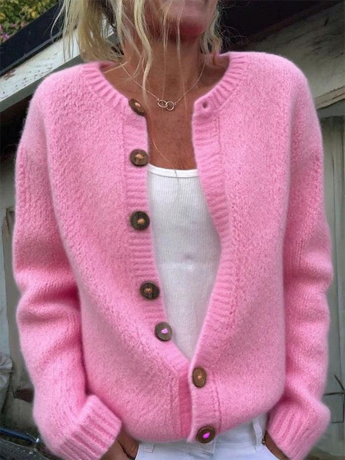 Sweet Plain Long Sleeve Cardigan