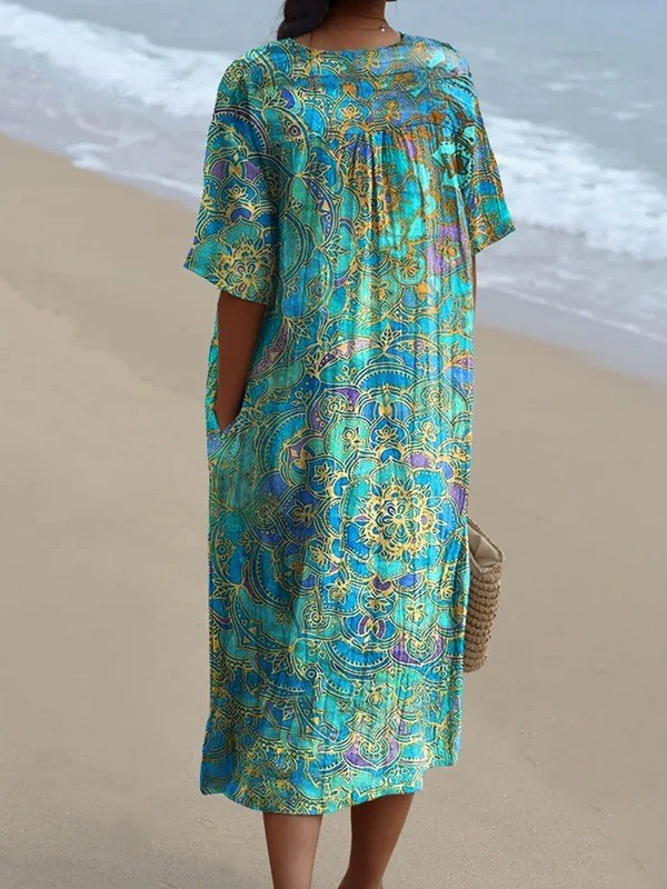 Women's  Retro  Art Print  Casual Dress