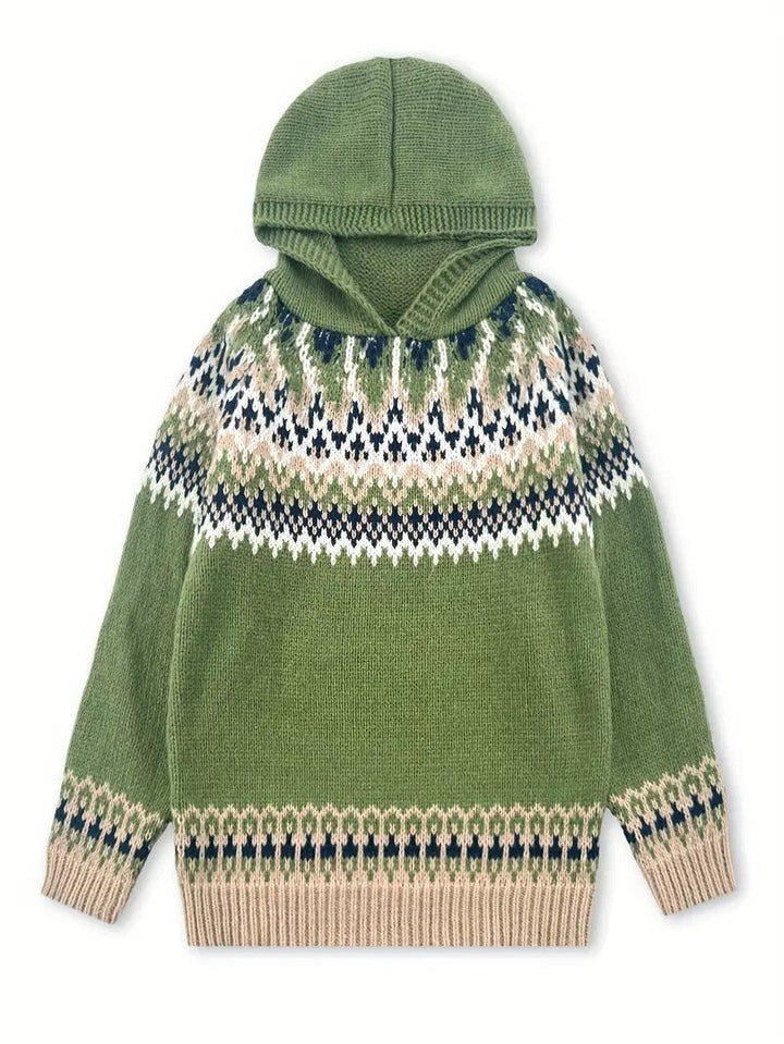 Special Green Hoodie Long Sleeve Sweater