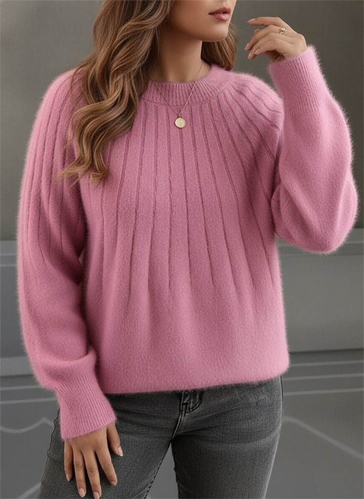 Cozy Plus Size Women's Ribbed Knit Sweater