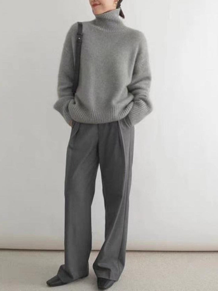 Stylish Women's Knit Turtleneck Pullover