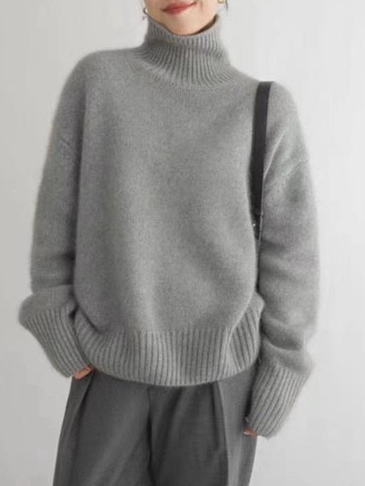 Stylish Women's Knit Turtleneck Pullover
