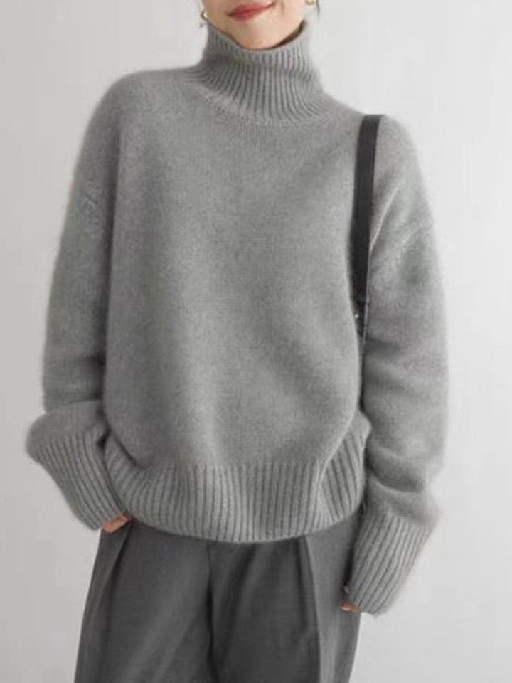 Stylish Women's Knit Turtleneck Pullover