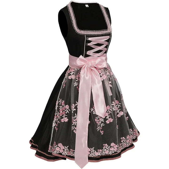 Charming Floral Dirndl Dress Ideal for Oktoberfest Festivities