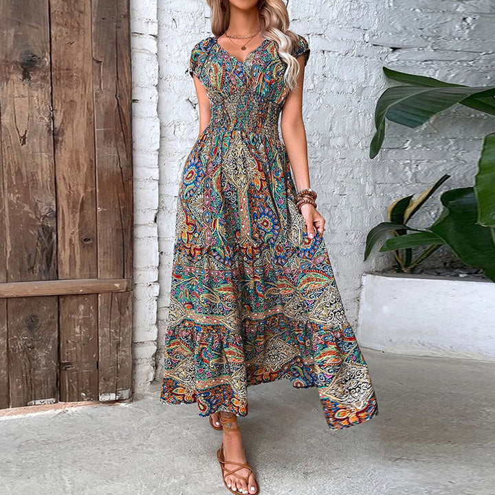 Bohemian Maxi Dress with Vintage Flair