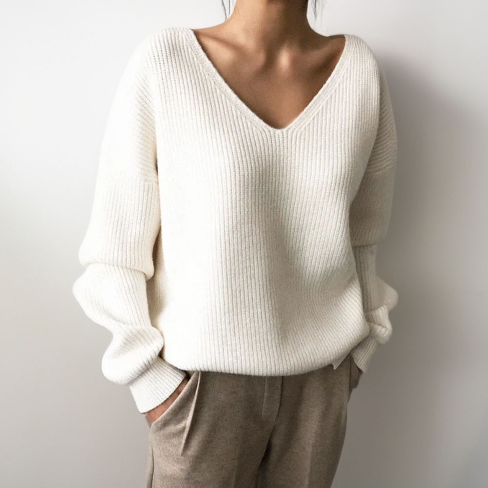 Comfortable V-Neck Knit Pullover