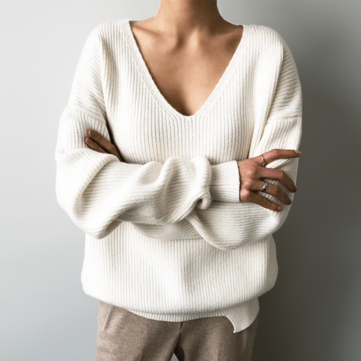 Comfortable V-Neck Knit Pullover