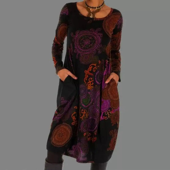 Bohemian Round Neck Dress for Women