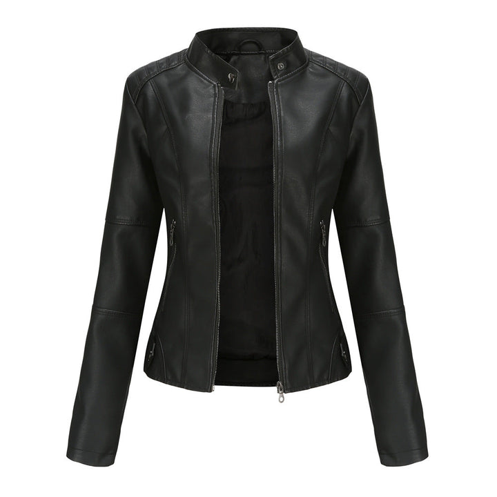 Collarless Biker Jacket