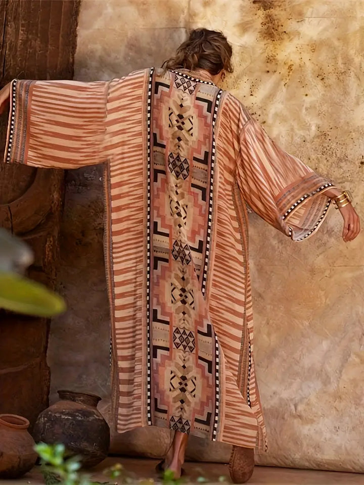 Adjustable Tie Belt Plus Size Boho Kimono