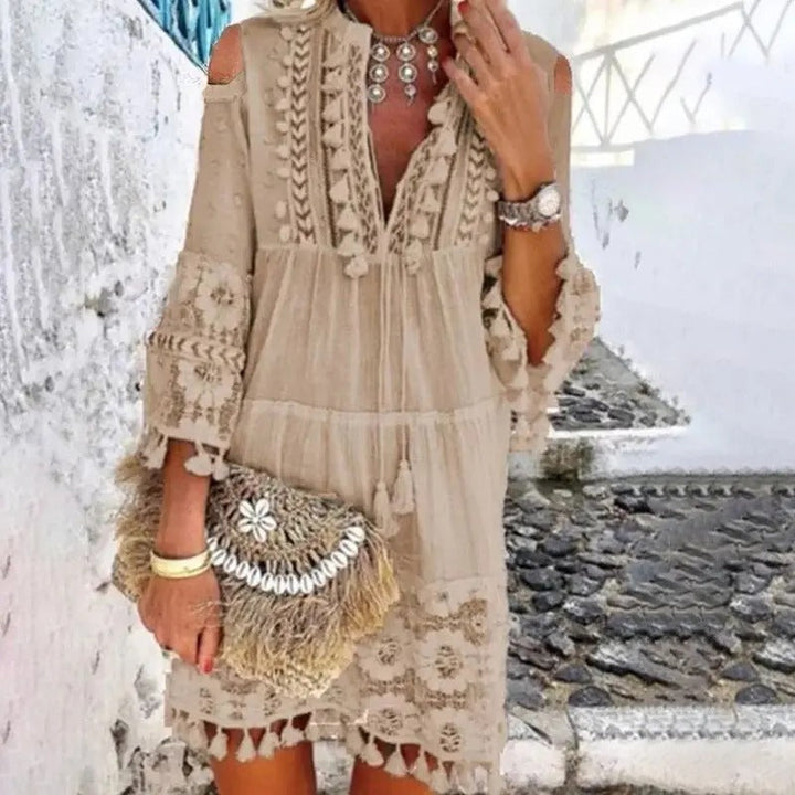 Boho Chic Lace Mini Dress