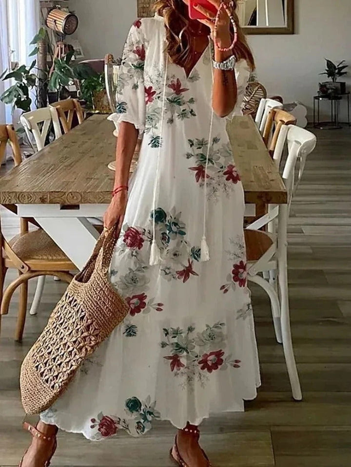 Bohemian-Inspired Natural Dress
